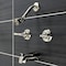 Kingston Brass Two-Handle Tub and Shower Faucet, Polished Nickel KB246PN - alternate 2